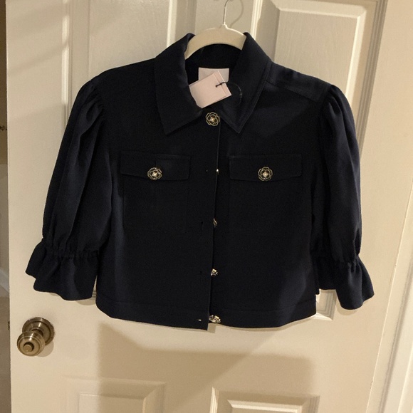 Cinq a Sept  Julieta cropped jacket, navy, xxs, NWT - Picture 1 of 7